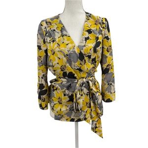 Ann Taylor Loft Floral Wrap Top